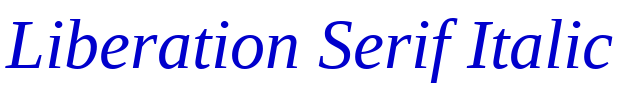 Liberation Serif Italic フォント